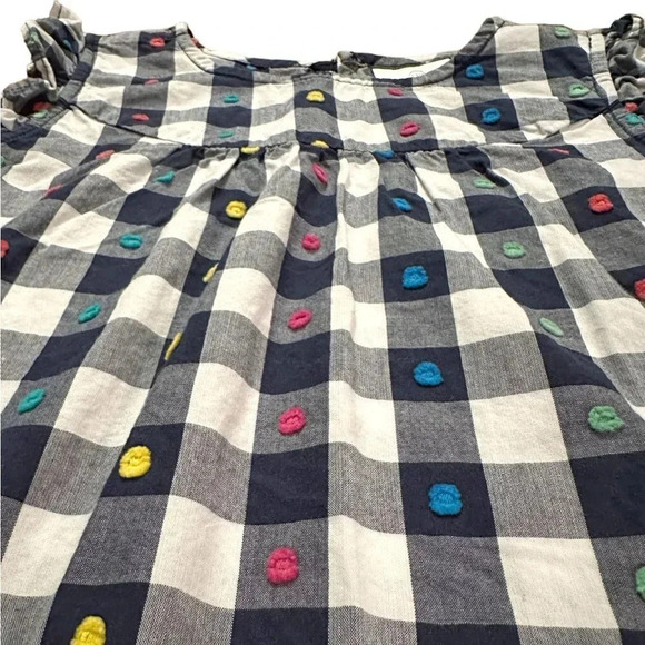 Hanna Andersson | Navy Gingham Swiss Dot Top (5) - Picture 2 of 7